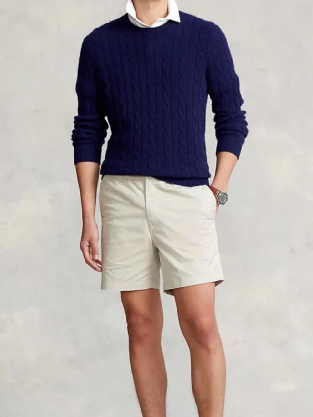 Polo Ralph Lauren Chino Stretch Cotton Twill Preppy Old Money Shorts Size 32 Lux
